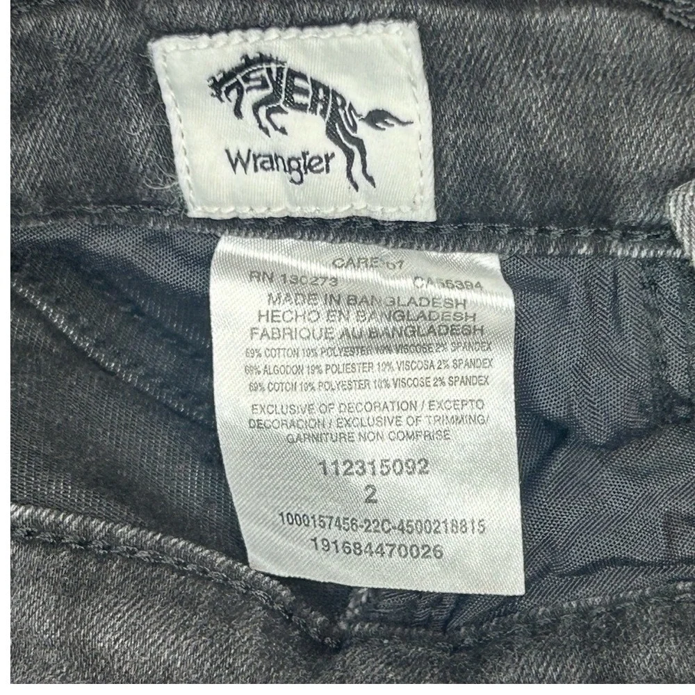 Wrangler Highest Women‎ 2 High-Rise Western Skinny Jeans Light Black/Gray